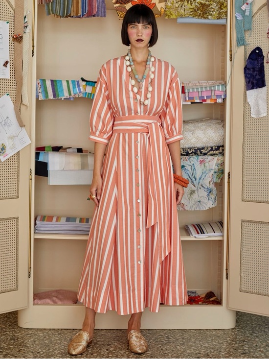 Dresses & Skirts - NWT Evi Grintela Yara Striped Midi Shirtdress Small